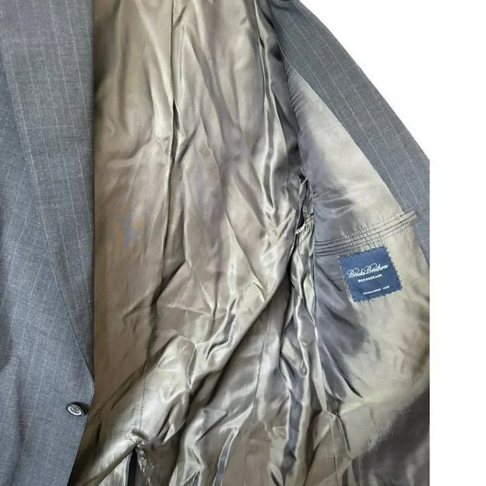 Brooks Brothers Brooksease‎ 100% Wool Blazer Mens 46L *missing button*